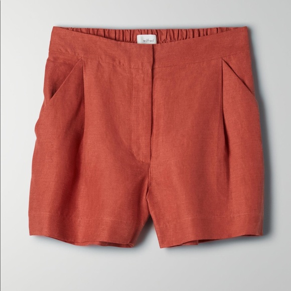 Aritzia Wilfred Fable 3” Linen Shorts - Moroccan Spice - Picture 4 of 5